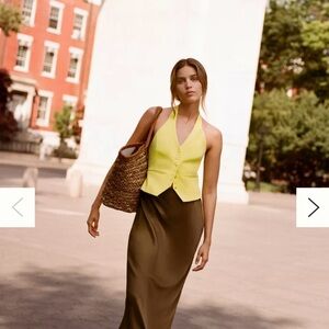 Favorite Daughter The Favorite Halter Vest in Canary